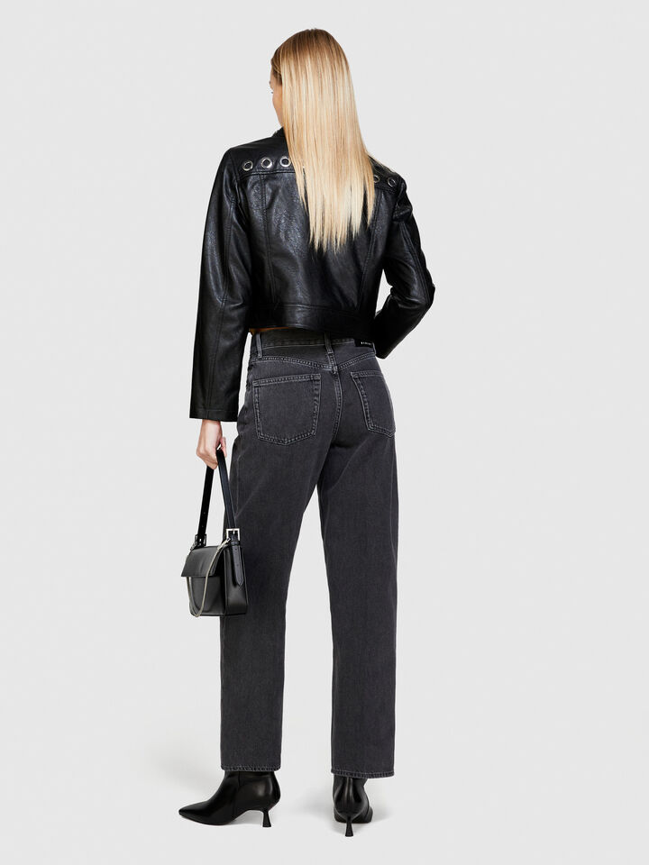 Jacket with eyelets - women's jackets - Black | Sisley image number 3